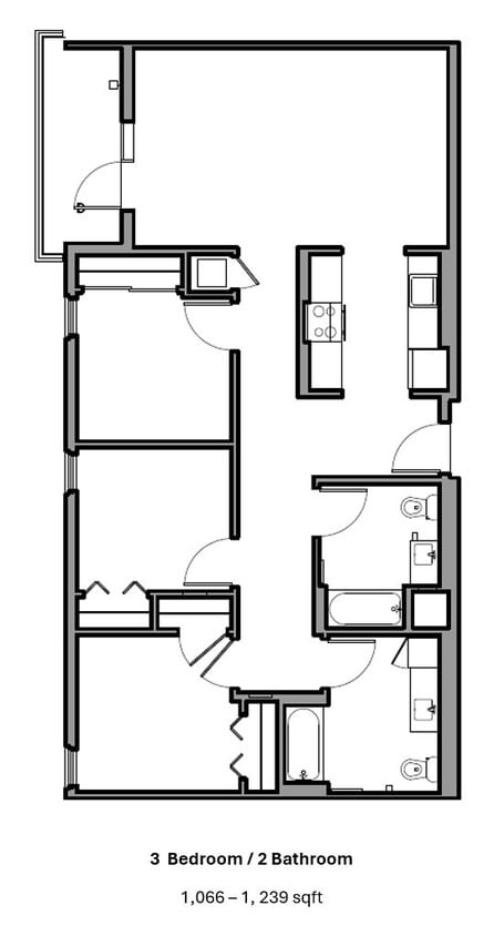 Floor Plan - Three Bedroom