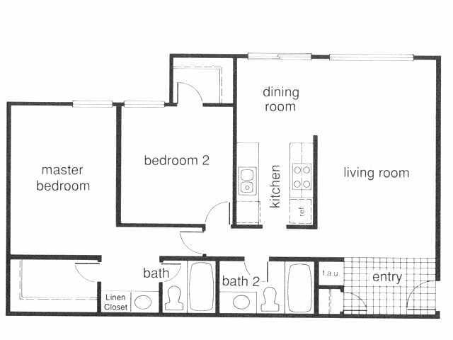 2BR/2BA - 2 BDRM/2 BATH DEN