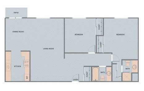 2BR/2BA - 2x2