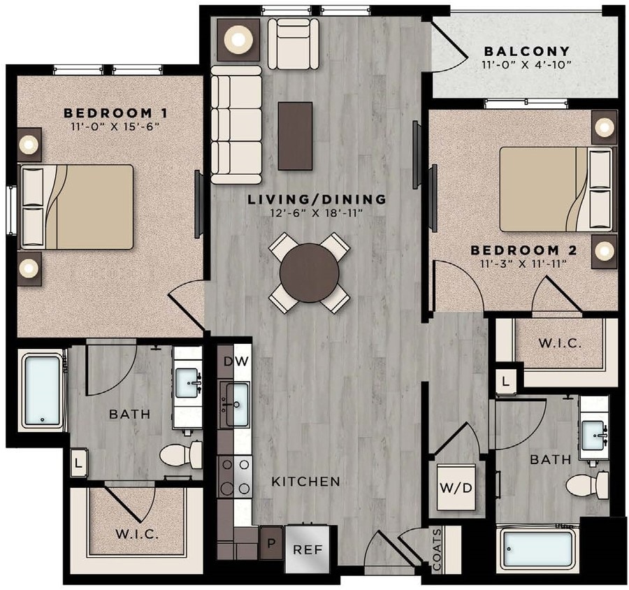 Floor Plan - CA124-B1-1126