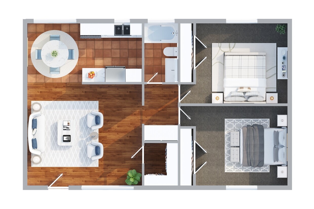 Floor Plan - White 2-Bedroom