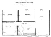 3 bedroom floor plan - Villa Royale Apartments