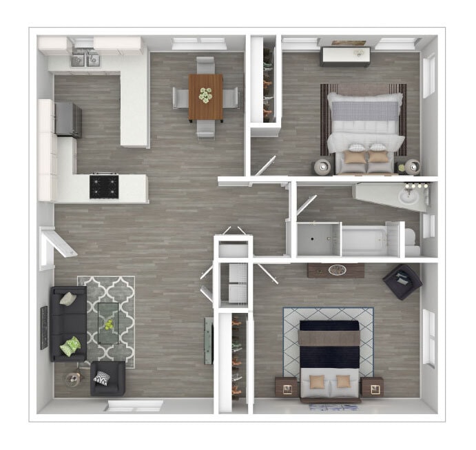 Floor Plan - 2 Bed 1 Bath Bungalow