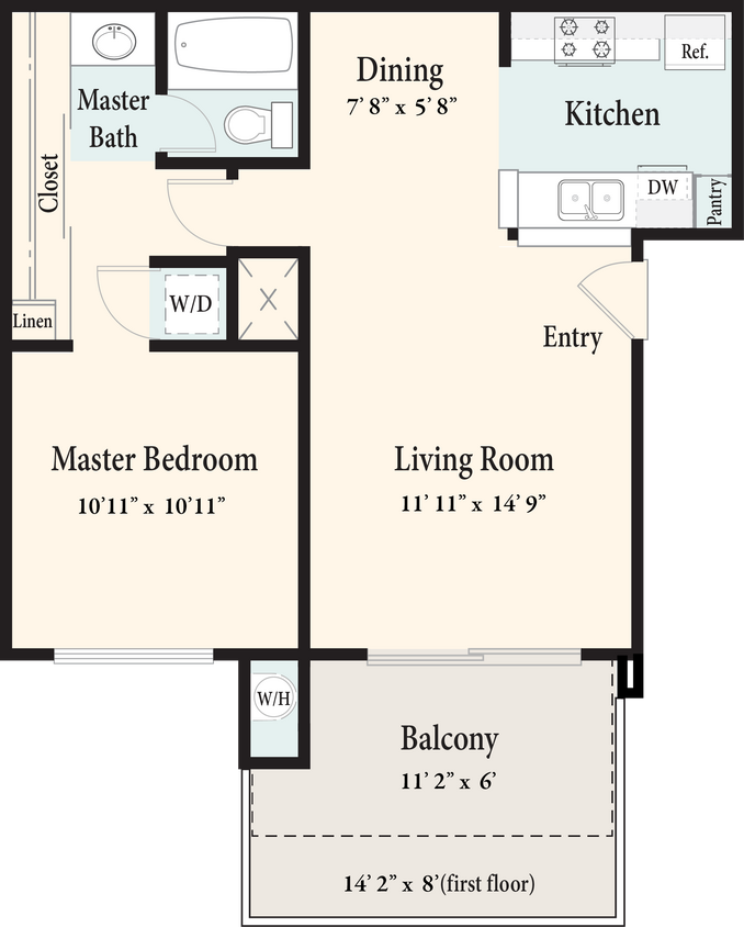 Floor Plan - 1/1U