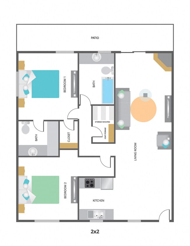 Floor Plan - 2 Bedroom