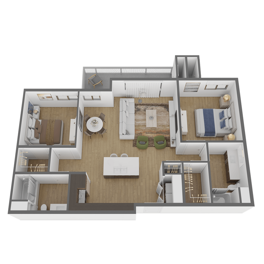 Floor Plan - 2x2 C