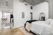 1BD, 1BA - 695SF - Bedroom - Garment Lofts