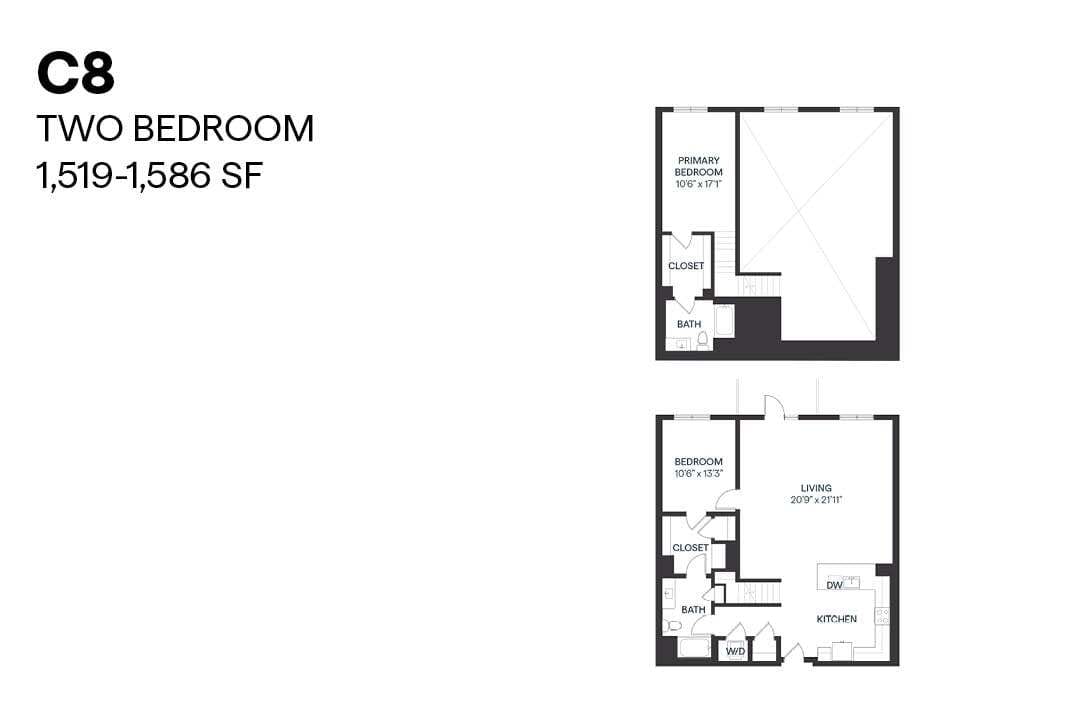 Floor Plan - Two Bedroom C8