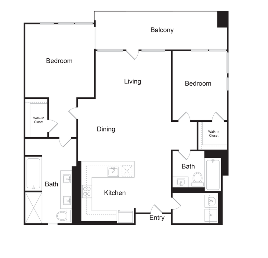 Floor Plan - 2x2Dc