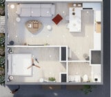 Unit Layout - 3509 S Bronson Ave Unit 1/2