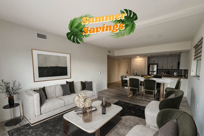 2 BR, 2 BA - Living Room (La Brea) - Legacy Tamarind Apartments