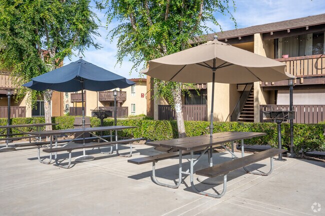 Picnic and barbecue area. - 105 Monterey Pines Apartments
