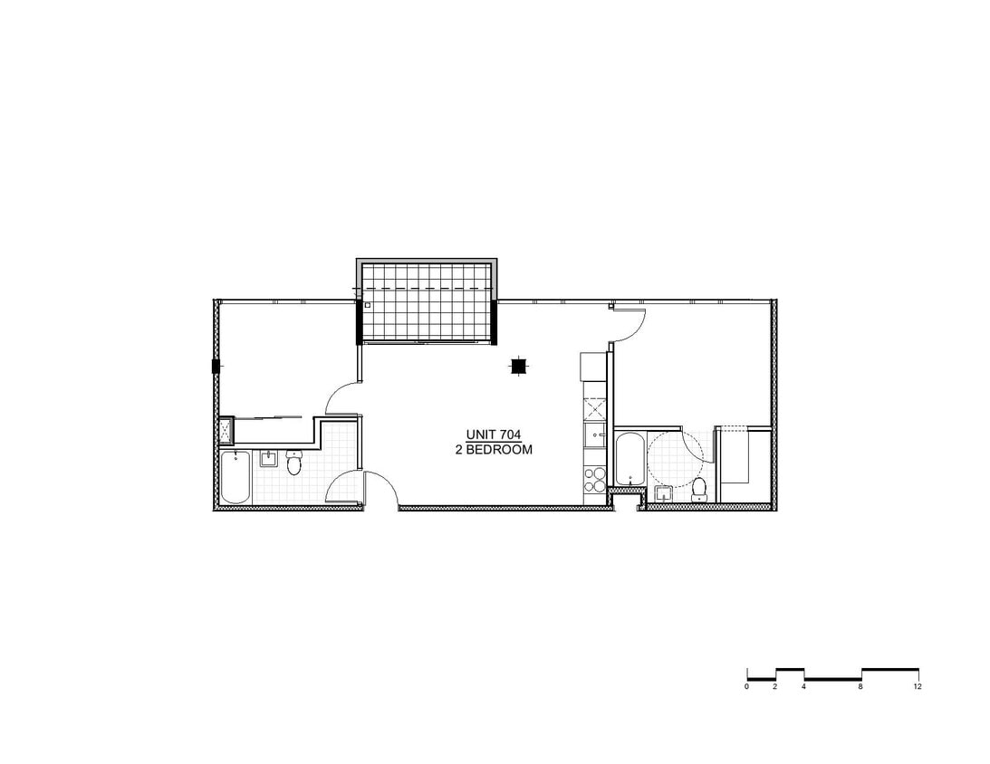 Two-Bedroom, Two-Bathroom 2D Floor Plan - 2x2D