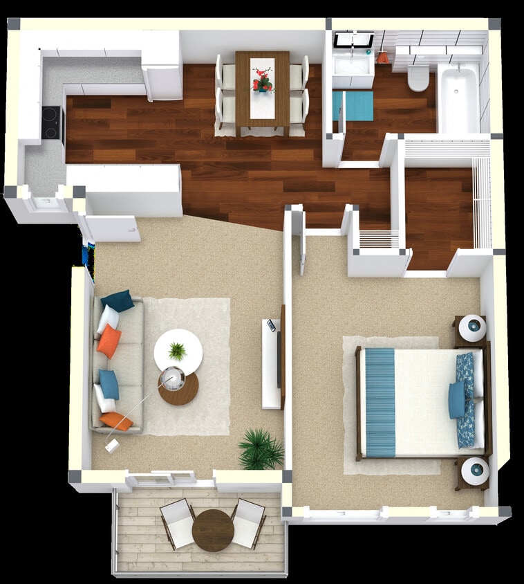 Floor Plan - 1BR/1BA
