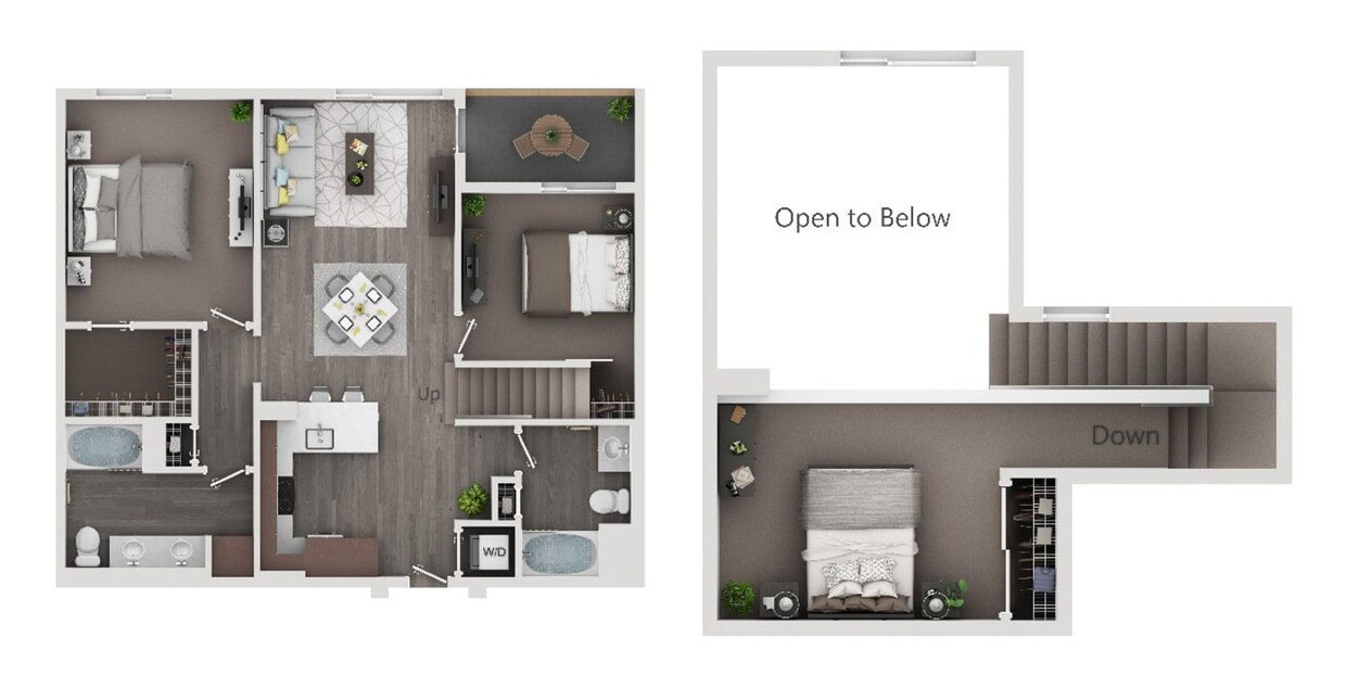 Floor Plan - 3/2 Loft Standard
