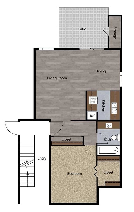 Floor Plan - One Bedroom