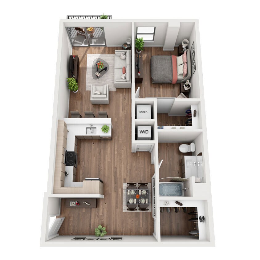 A1c floor plan La Plaza Village - A1c