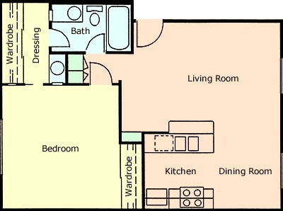 1BR/1BA - 1BR/1.0BA