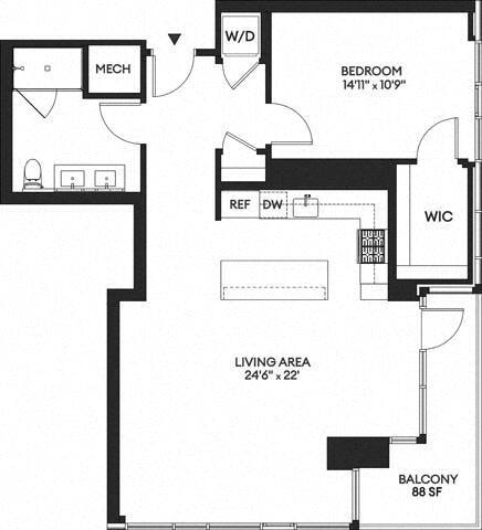 Floor Plan - 1W