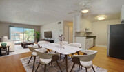 Homes feature wood flooring throughout - Villas of Pasadena Apartments