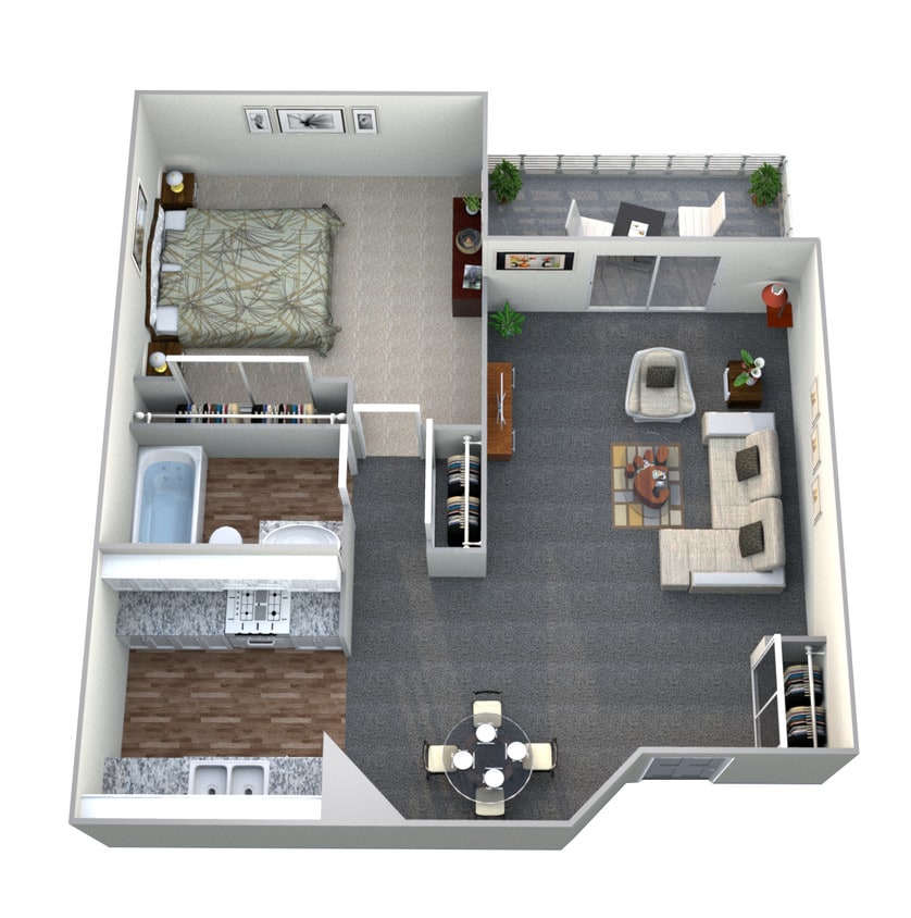 Floor Plan - 1 Bedroom