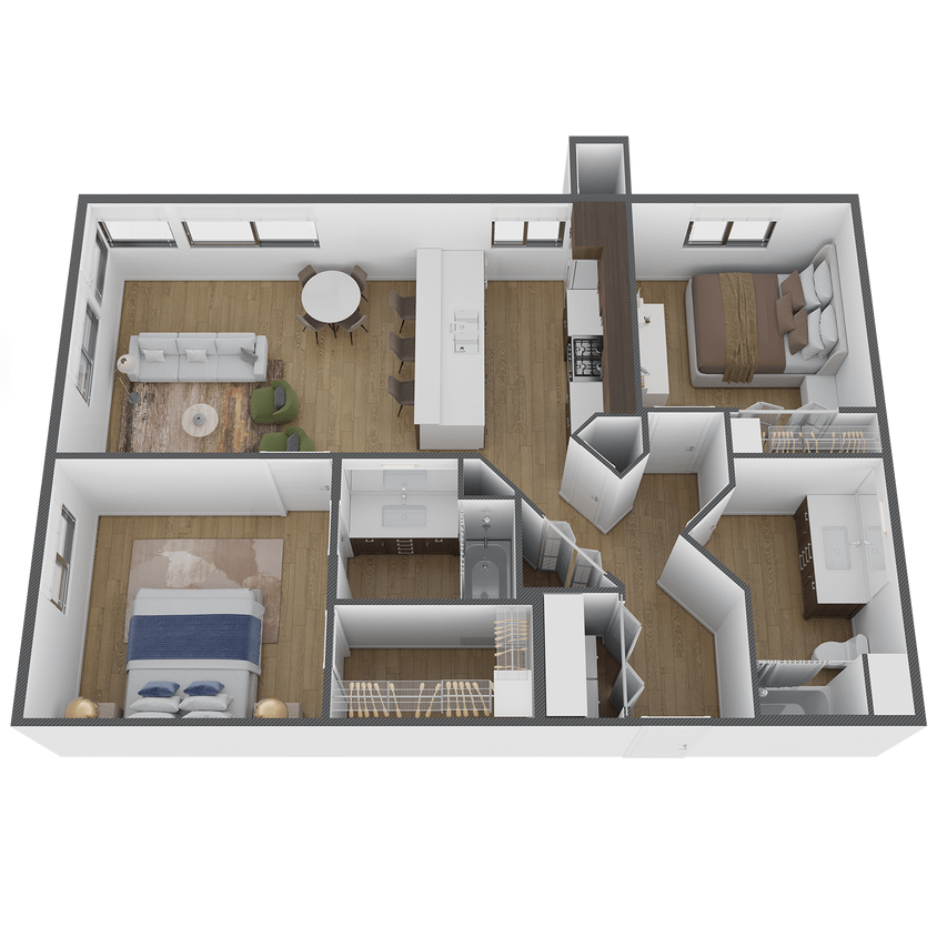 Floor Plan - 2x2 B