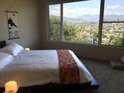 Zen bedroom with queen platform bed - 3277 Palmer Dr