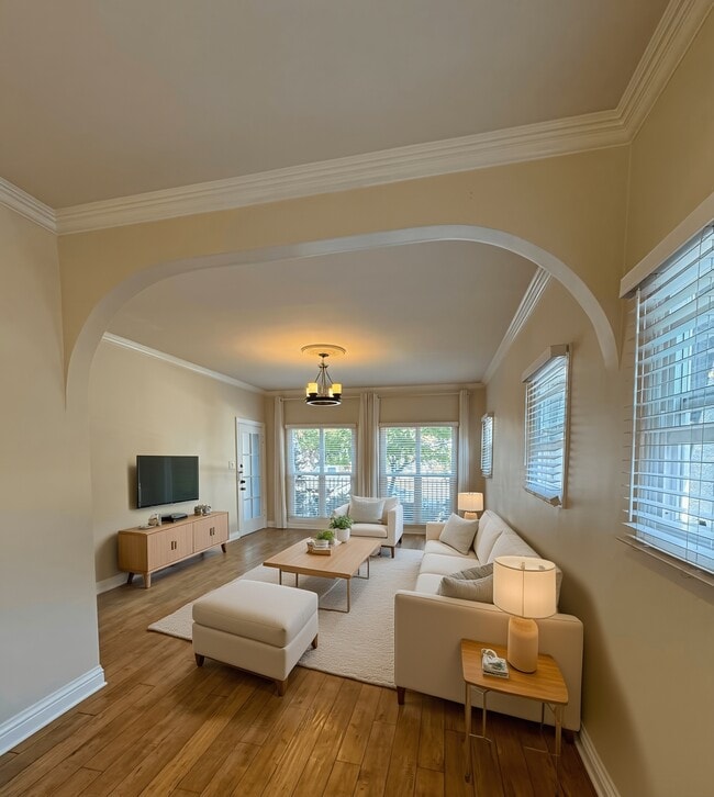 Living room view from the kitchen - 4318 Clinton St Unit 4318