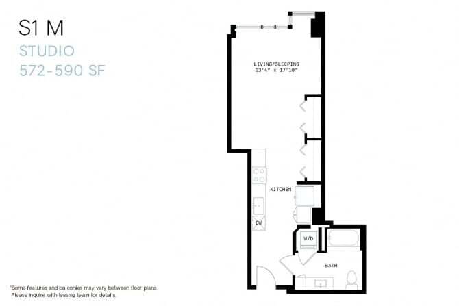 Floor Plan - Studio S1m