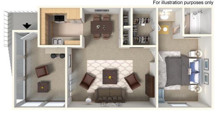 Floor Plan - 1x1 A