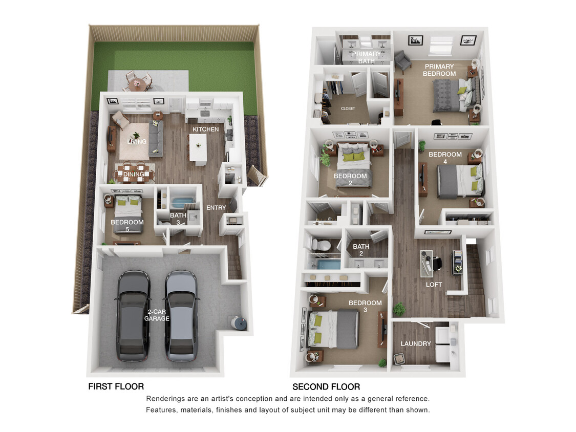 Floor Plan - Plan 5 (w/1st Floor Bedroom)