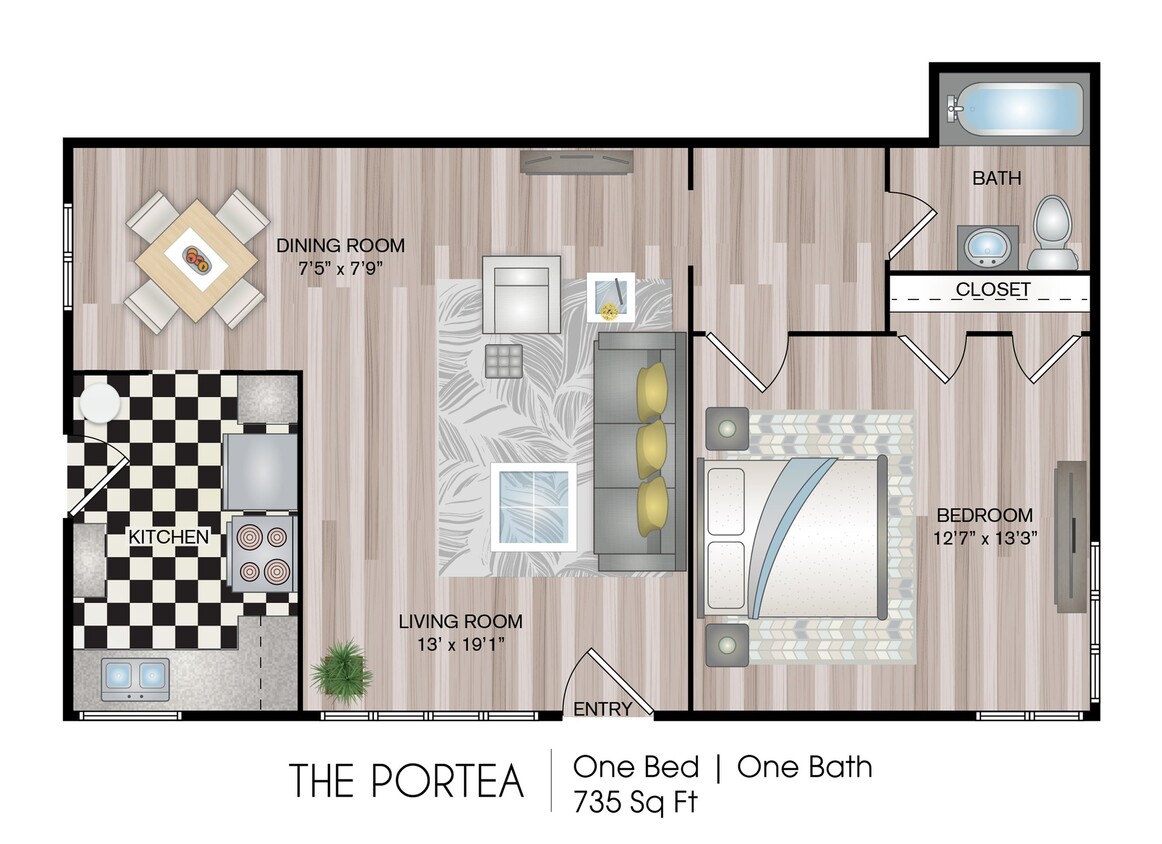 735 sq ft - The Portea Renovated (Garden)