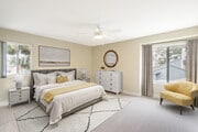 Renovated Package I bedroom with carpet - eaves Lake Forest Apartments