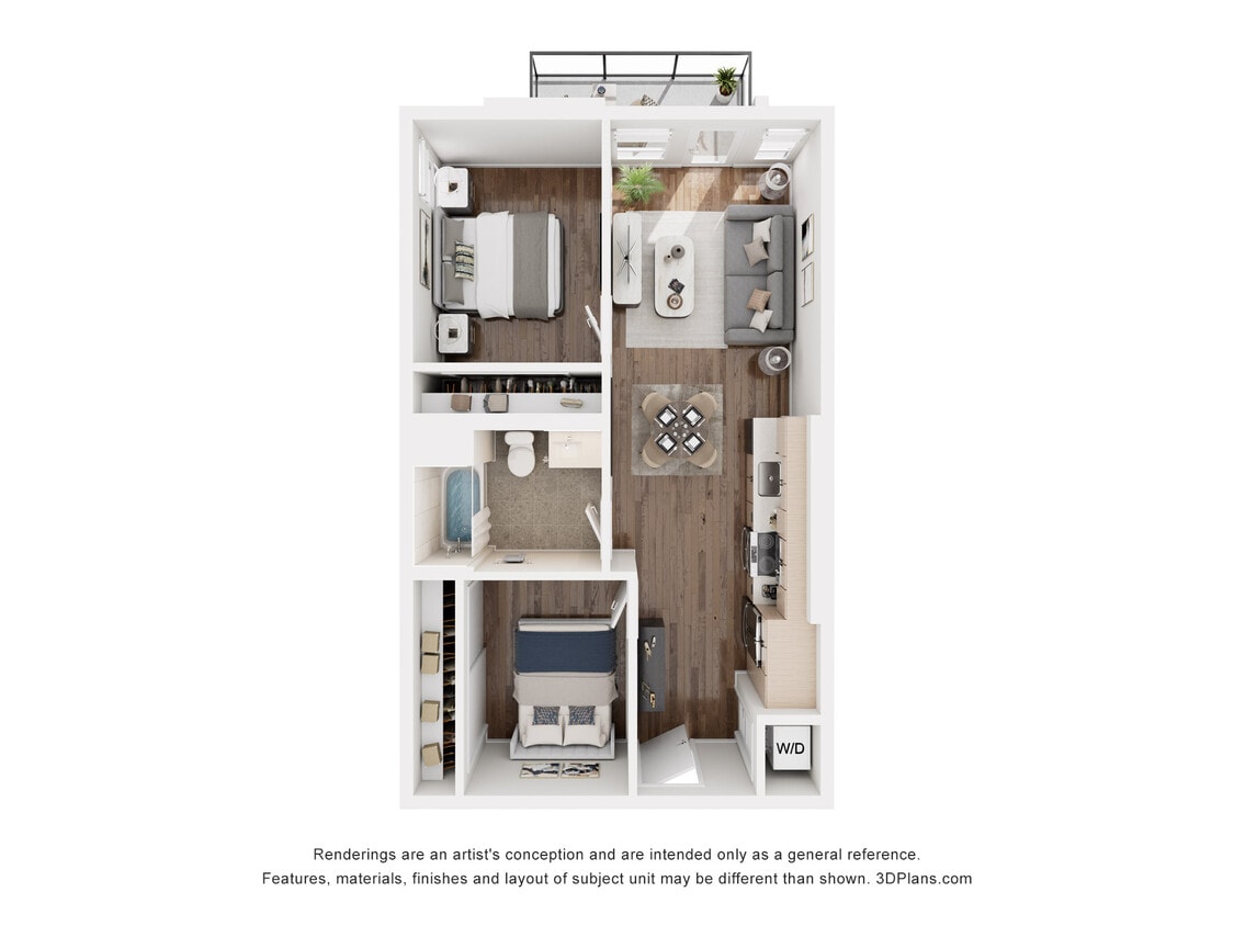 Floor Plan - J2 - 2 Bedroom