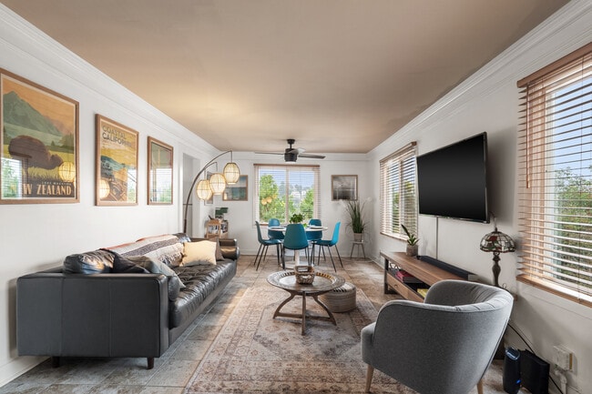 furnished living room, tv + wifi included - 724 Robinson St