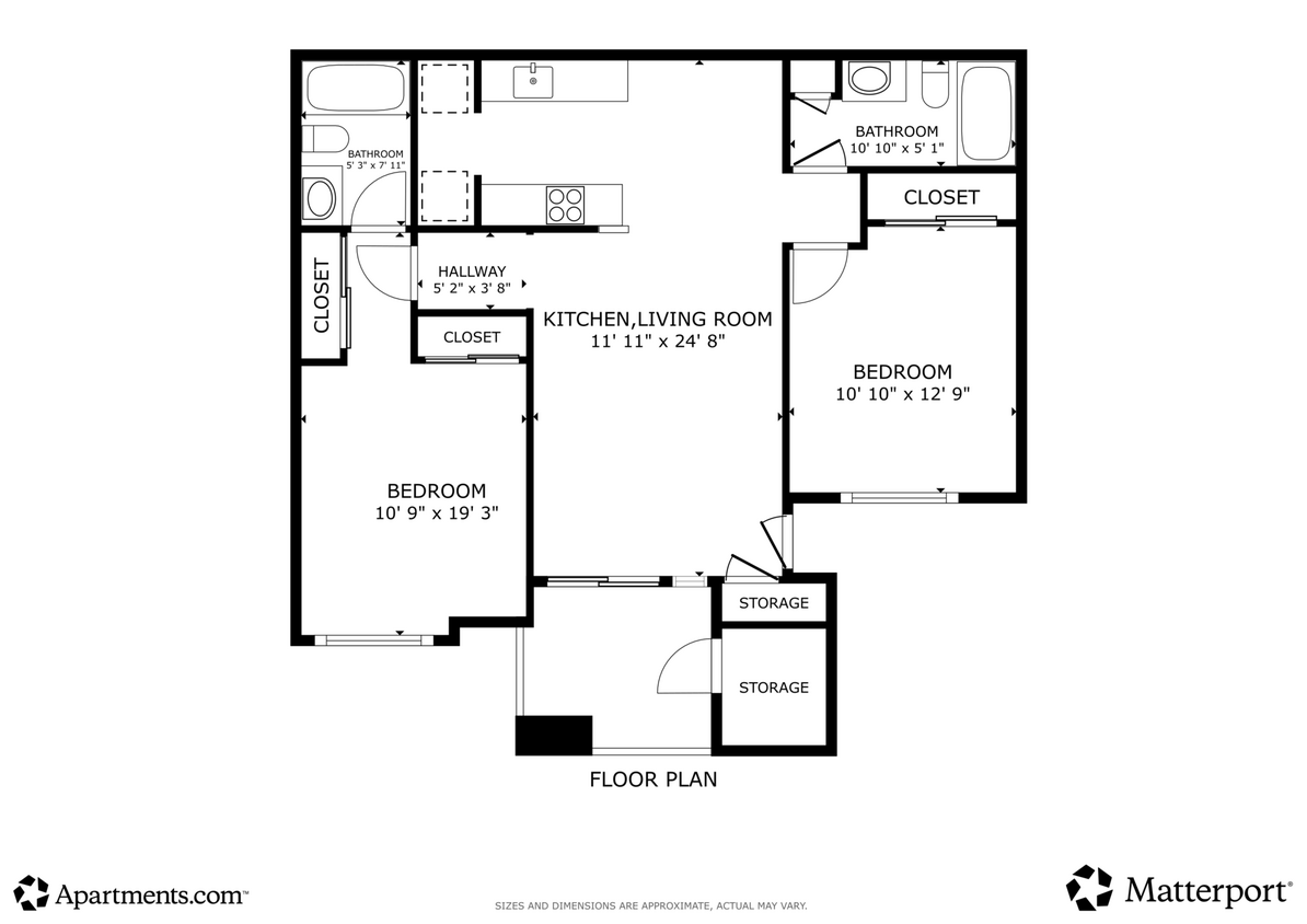 Floor Plan - 2x2Ar