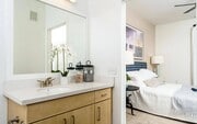 Ensuite Bathroom Connected to Bedroom - Villas at the Gardens Apartments