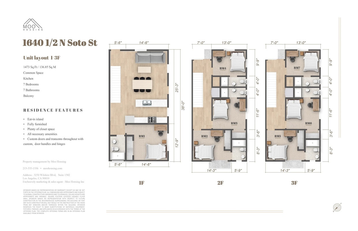 Floor Plan - Private Room at 1640 1/2 N Soto St (7B7B)