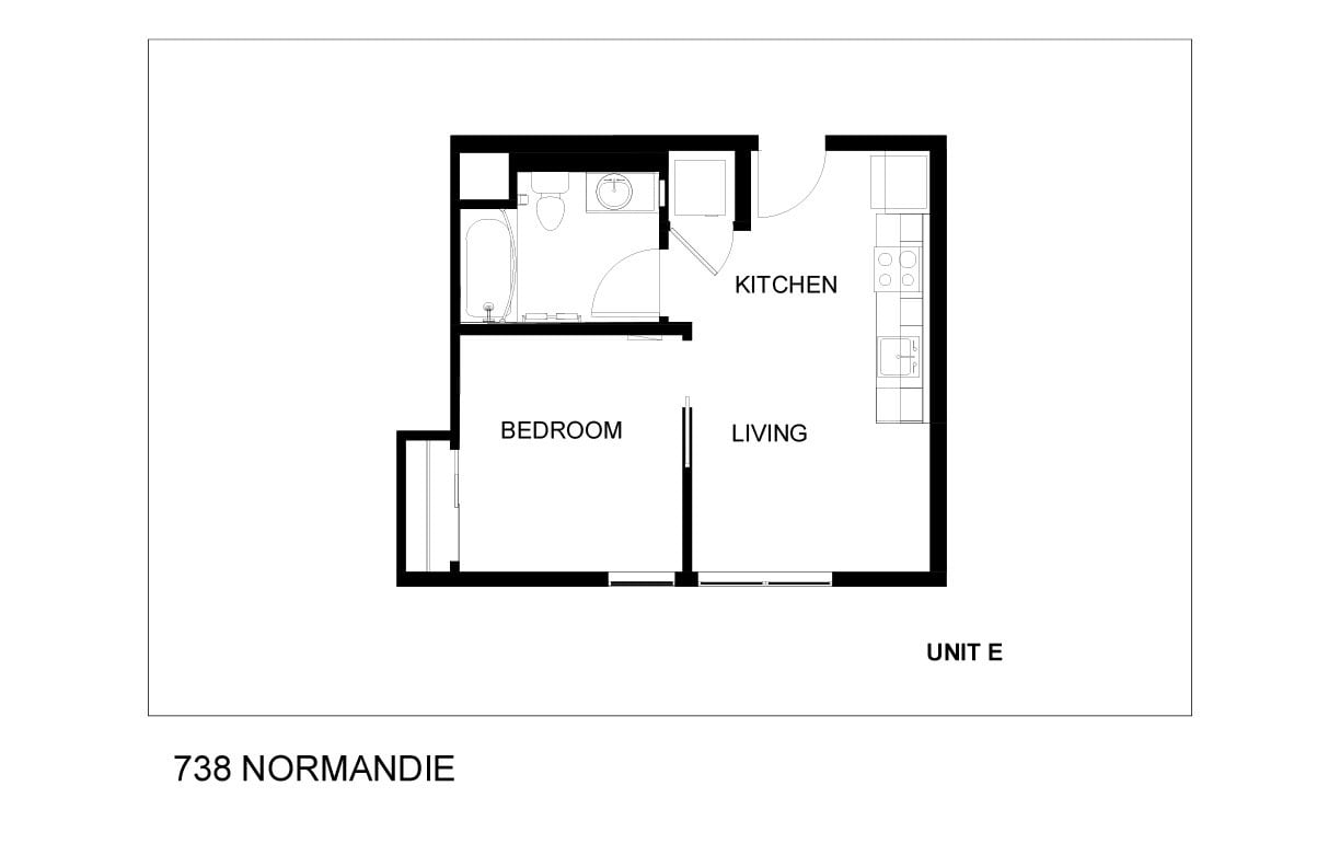 Floor Plan - 1 Bedroom - E
