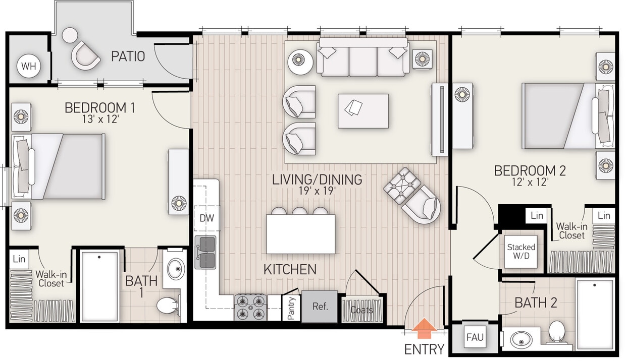 Floor Plan - Soggiorno - Plan E