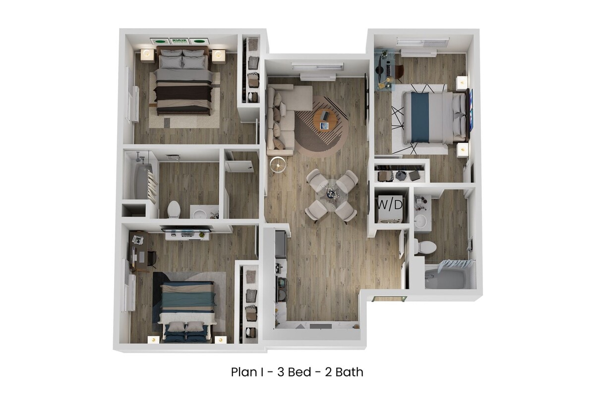 Floor Plan - Plan I - 3 x 2