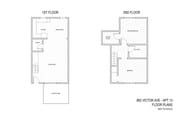 Diagram of floor plans - 882 Victor Ave Condo Unit 13