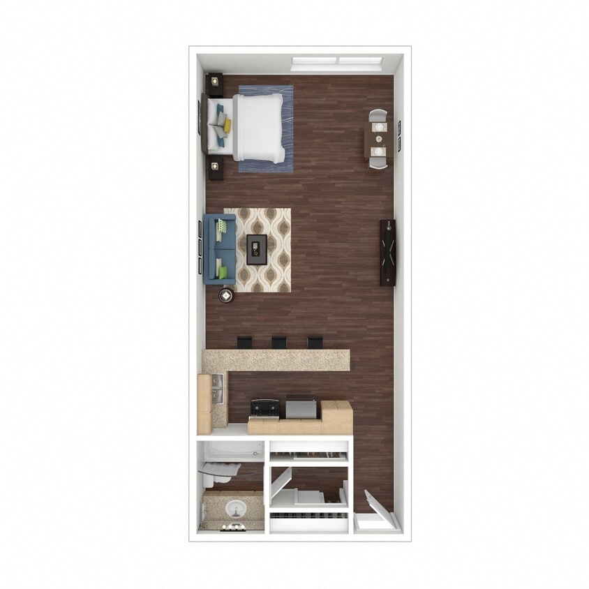 Floor Plan - Studio - Waters Edge at Marina Harbor