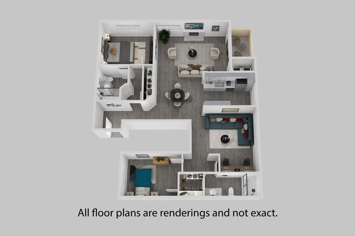 Floor Plan - 2 Bedrooms \ 2 Bathrooms with Den