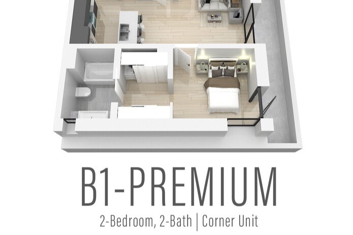 B1-Premium | 2-Bed, 2-Bath - Corner Unit - B1 Premium