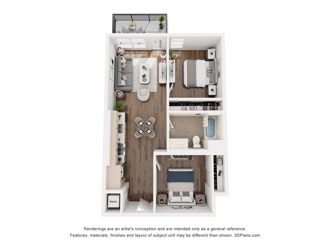 Floor Plan - E - 2 Bedroom