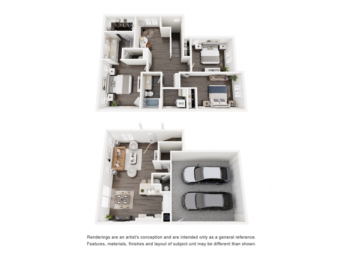 Floor Plan - 3 Bed x 2.5 Bath + Loft Detached Home