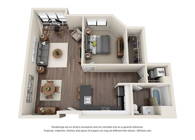 Floor Plan - ONE BEDROOM | ONE BATH A8.1