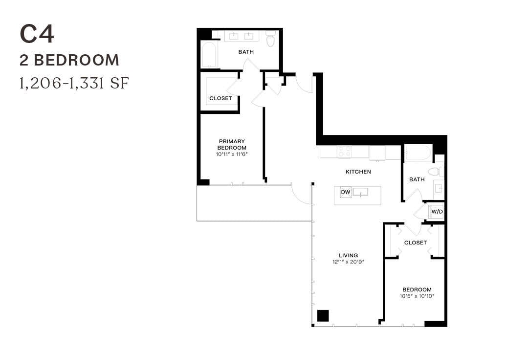 Floor Plan - Two Bedroom C4