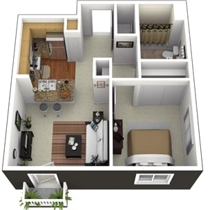 1BR/1BA - A1